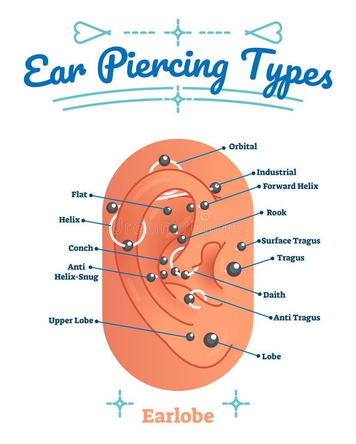 Ear Piercing Chart For Health