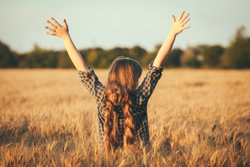 Beauty Girl Outdoors enjoying nature stock photo Beauty Girl Outdoors enjoying nature stock photo