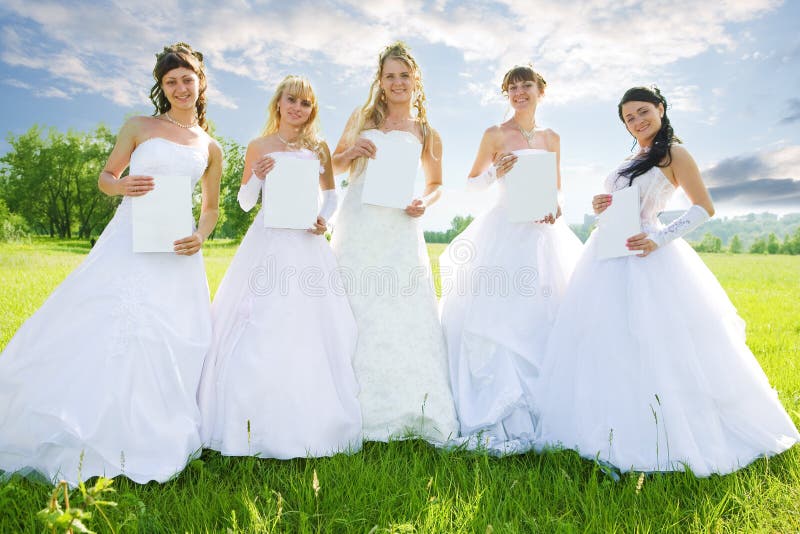 Beauty group of bride