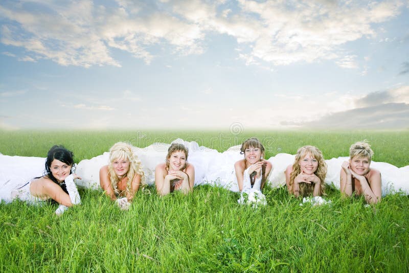 Beauty group of bride