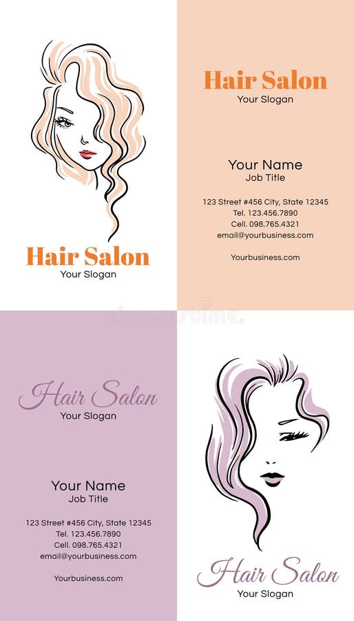 Beauty Hair Salon Business Card Templates Set with Hand Drawn Beautiful Woman Face Logos and Typography. Stock Vector - Illustration of beauty, face: 210523679 Beauty Hair Salon Business Card Templates Set with Hand Drawn Beautiful Woman Face Logos and Typography. Stock Vector - Illustration of beauty, face: 210523679