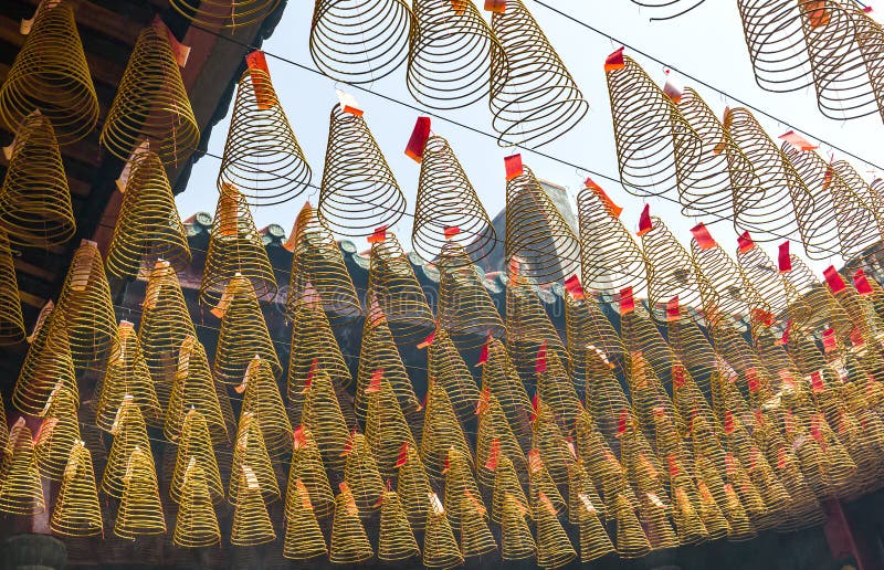 Beauty incense temple path during Lunar New Year Day royalty free stock photos Beauty incense temple path during Lunar New Year Day royalty free stock photos