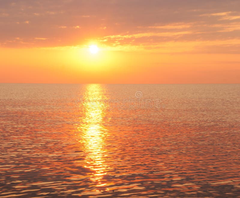 Beauty landscape with sunrise over sea