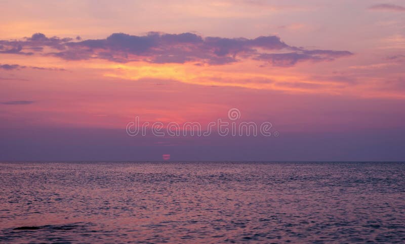 Beauty landscape with sunrise over sea