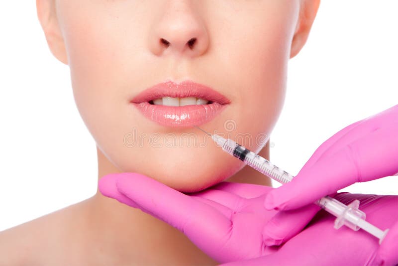 Beauty lip collagen filler injection stock photography Beauty lip collagen filler injection stock photography