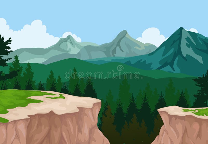 Beauty mountain landscape background
