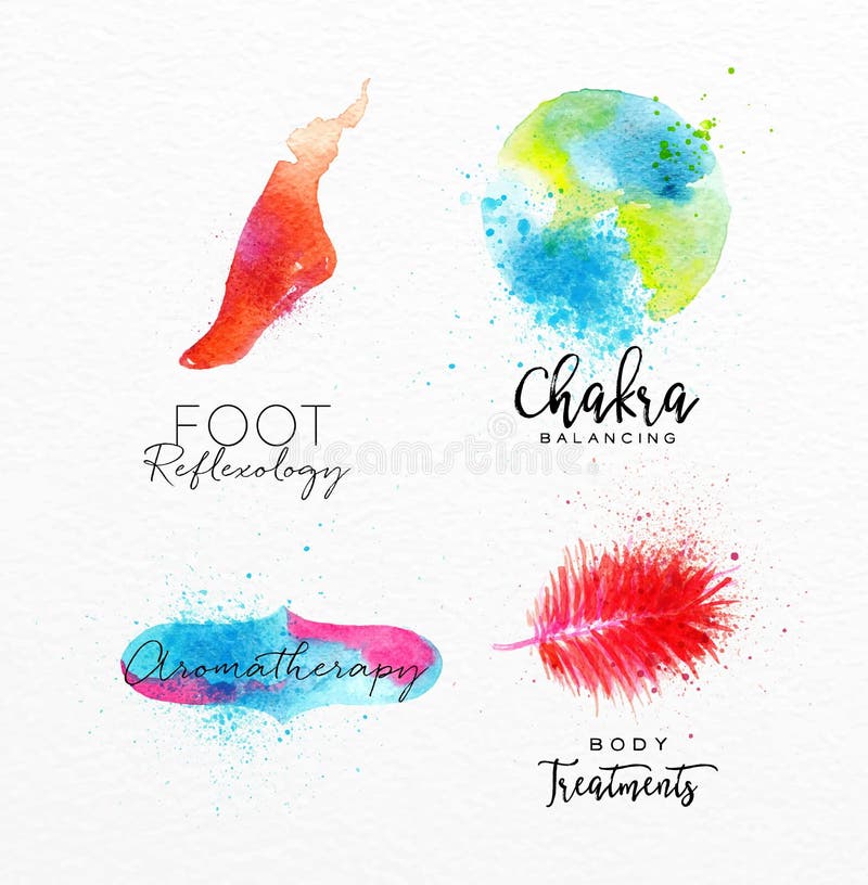 Beauty natural spa symbols foot