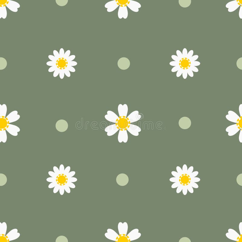 Beauty in nature, tiny daisy seamless pattern .