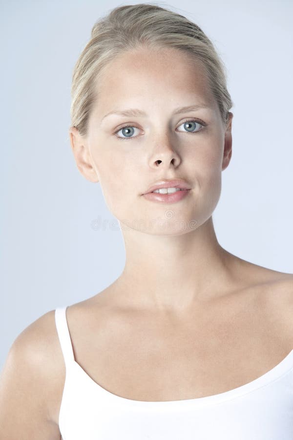 Beauty Portrait on Plain Background. Stock Image - Image of approachable, pretty: 25325877 Beauty Portrait on Plain Background. Stock Image - Image of approachable, pretty: 25325877