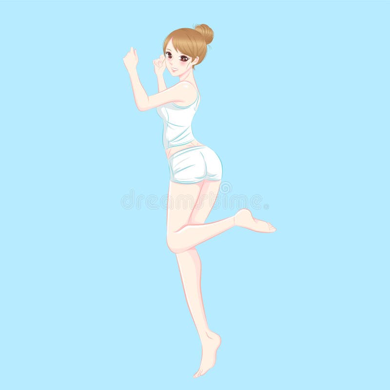 Beauty skincaare woman stock illustration Beauty skincaare woman stock illustration