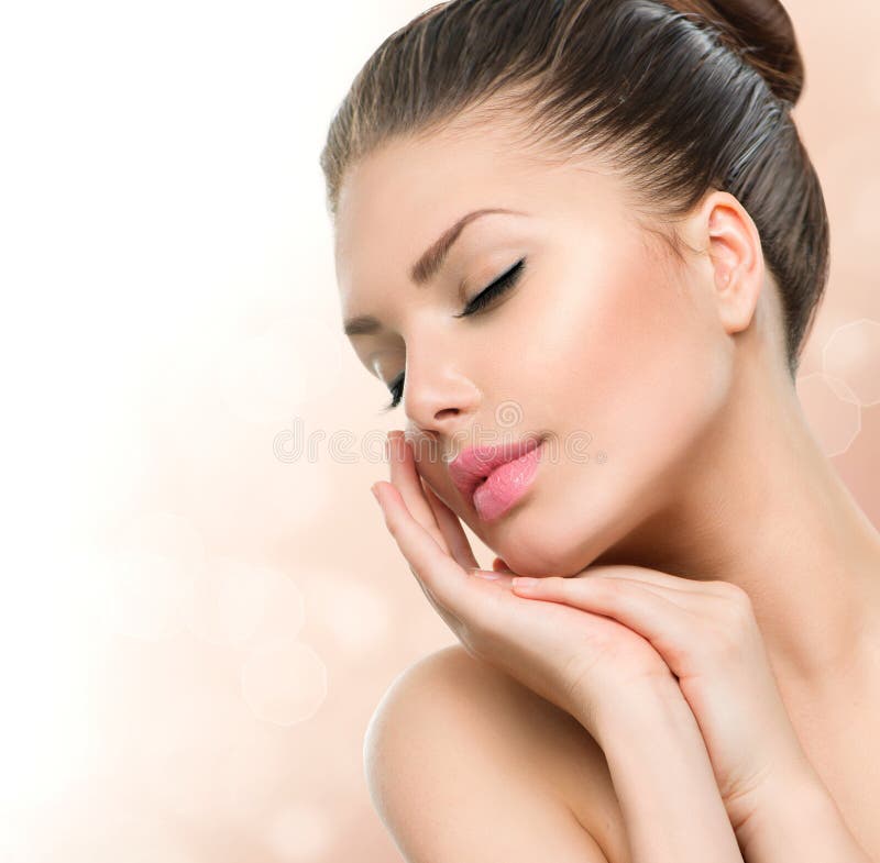 Beauty Spa Vrouwenportret stock afbeeldingen Beauty Spa Vrouwenportret stock afbeeldingen