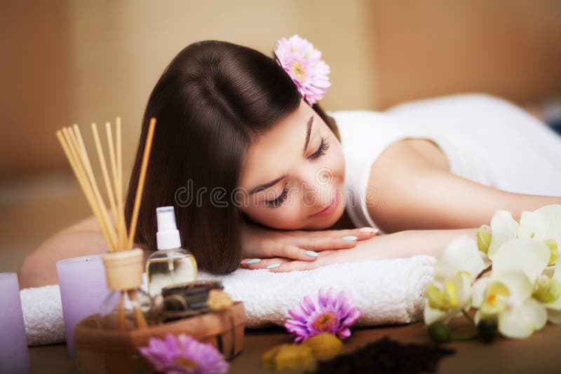 Beauty Treatments Spa And Relaxation Rest On The Massage Table After