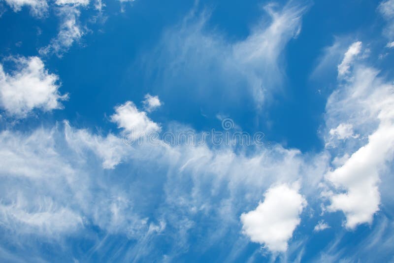 Beauty White Clouds And Clear Blue Sky On A Sunny Day Texture ...