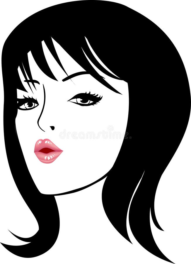 Beauty woman face stock vector. Illustration of make - 13203707