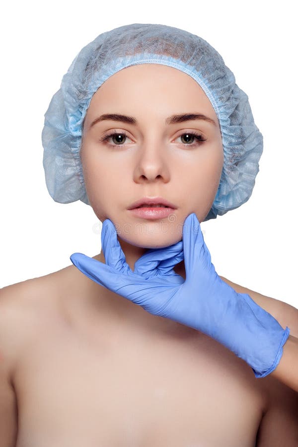 Beauty Woman Face Surgery Close Up Portrait Stock Image - Image of ...