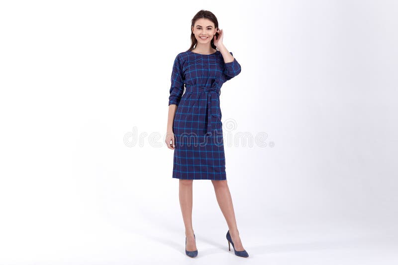 Beauty Woman Model Wear Stylish Design Trend Clothing Natural Organic Wool Cotton  Dress Casual Formal Office Style for Work Stock Image - Image of fashion,  accessories: 149665471