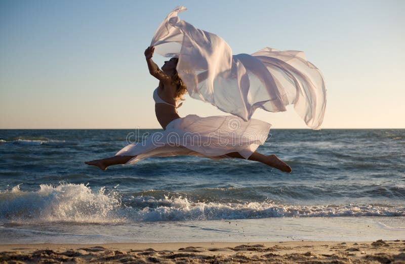 Beauty woman with white dress