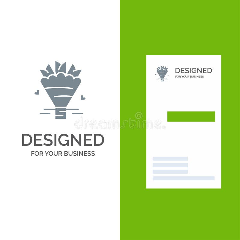 Beauté, bouquet, fleurs, mariage Grey Logo Design et calibre de carte de visite professionnelle de visite illustration de vecteur Beauté, bouquet, fleurs, mariage Grey Logo Design et calibre de carte de visite professionnelle de visite illustration de vecteur
