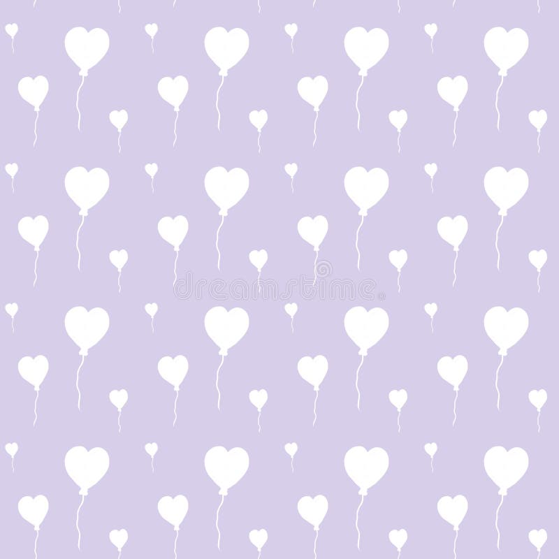 Beaux ballons à air sous la forme de coeurs, modèle sans couture d'aquarelle sur le fond de lila Peut être employé pour la carte illustration stock Beaux ballons à air sous la forme de coeurs, modèle sans couture d'aquarelle sur le fond de lila Peut être employé pour la carte illustration stock