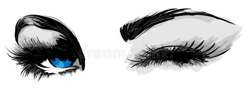 Beaux yeux femelles illustration stock Beaux yeux femelles illustration stock