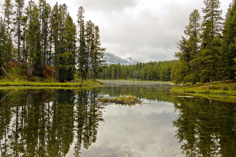 Beaver Lodge stock photo. Image of mountains, clouds - 16087898