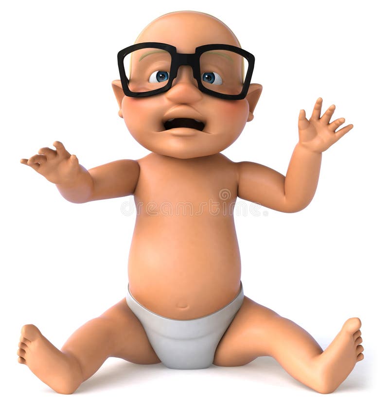 Personagem De Desenho Animado 3d Jovem Branco-careca Feliz Ilustração Stock  - Ilustração de macho, comprimento: 195070824