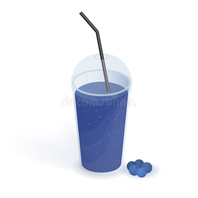 Beba no copo plástico transparente com tampa e palha Batido com mirtilo Bebida, ilustração realística do vetor sobre ilustração do vetor Beba no copo plástico transparente com tampa e palha Batido com mirtilo Bebida, ilustração realística do vetor sobre ilustração do vetor