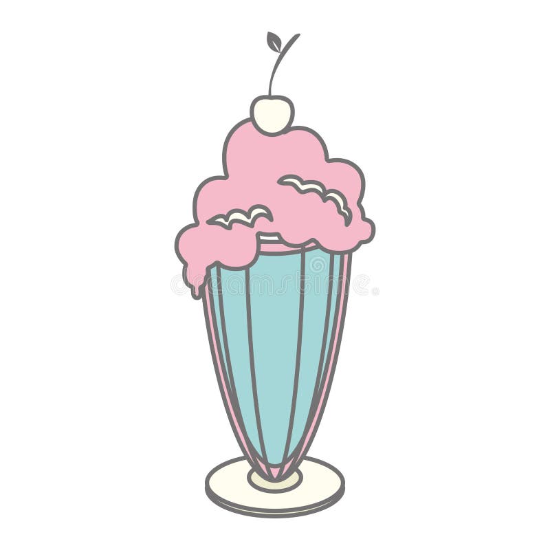 Caráter De Vidro Do Kawaii Do Milk Shake Ilustração do Vetor - Ilustração  de desenhado, arte: 95185026