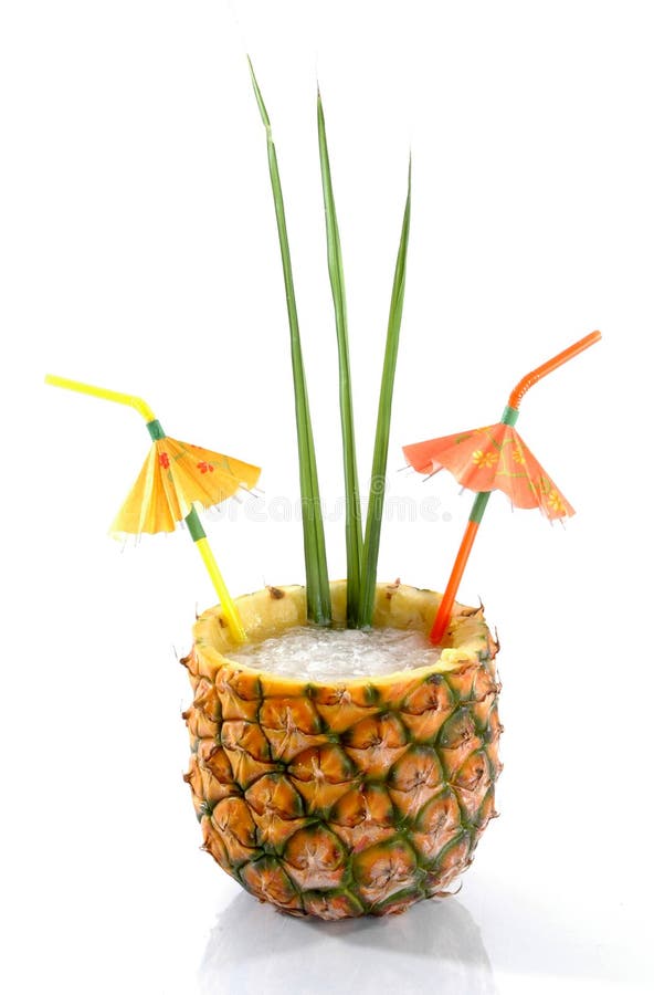 Bebida tropical 1 de la piña imágenes de archivo libres de regalías