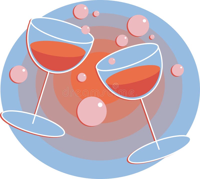 Download Bebidas do partido ilustração do vetor. Ilustração de romântico - 54856