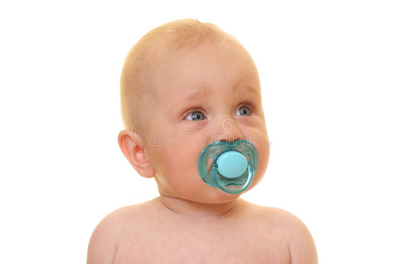 Bebé com pacifier imagem de stock Bebé com pacifier imagem de stock