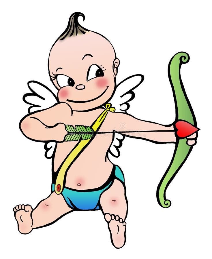 Cupido Del Bebé Del Muchacho Con Las Flechas Y Arco Niño Con Alas En Personaje De Dibujos 5990