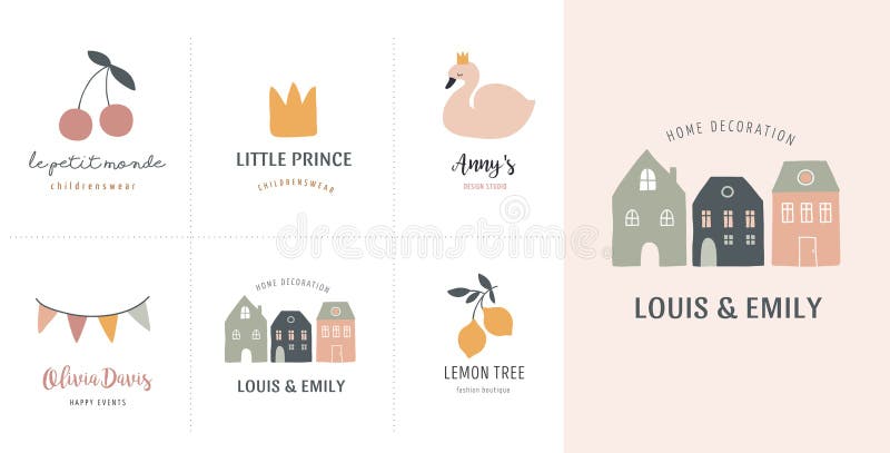 Bebé, niños, tarjetas de los niños, carteles en estilo moderno simple, limpio Perfeccione para la decoración del cuarto de niños libre illustration