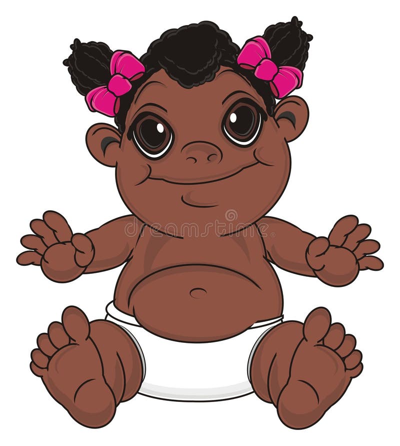 Bebé sonriente del negro libre illustration Bebé sonriente del negro libre illustration