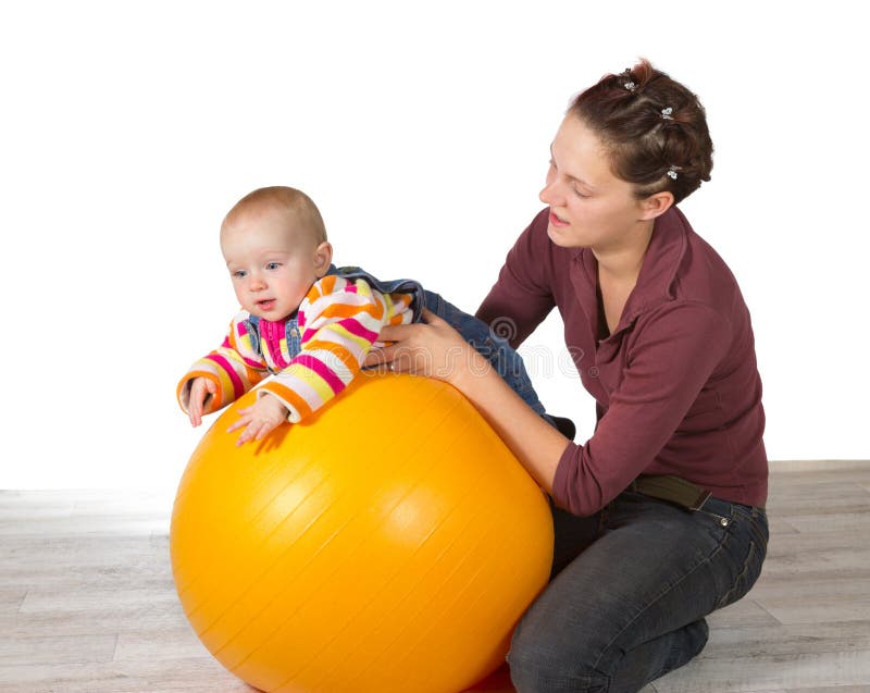 Bebê Com Atraso Do Desenvolvimento Da Atividade De Motor Foto de Stock