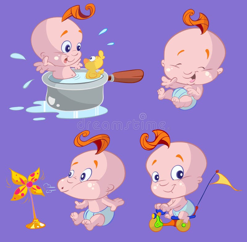 Bebês bonitos ilustração do vetor Bebês bonitos ilustração do vetor