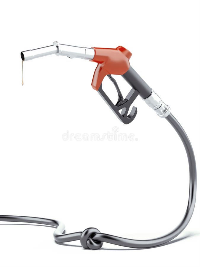 Bec de pompe à gaz attaché dans un noeud illustration de vecteur Bec de pompe à gaz attaché dans un noeud illustration de vecteur