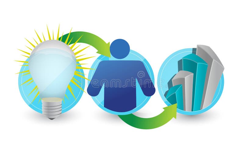Bec pictogramă de succes cu grafic colorat vector illustration