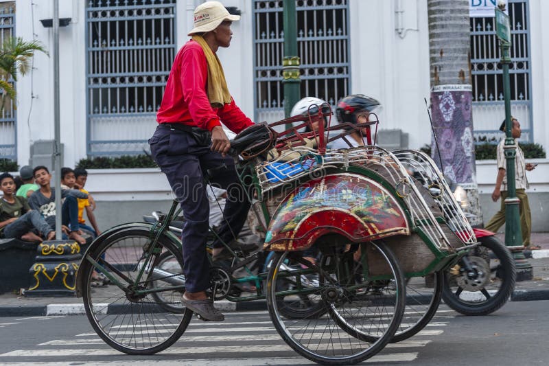 Becak Vehicle Traditional Public Editorial Stock Image Image Of Small