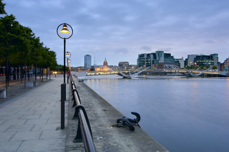 Beckett bridżowa liffey rzeka Samuel zdjęcia royalty free