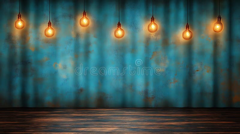 Becuri Vintage Iluminează Fundalul De Perete Rustic stock photos