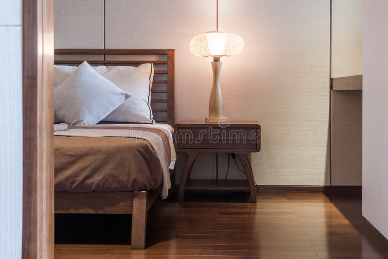 Bed and bedroom royalty free stock images