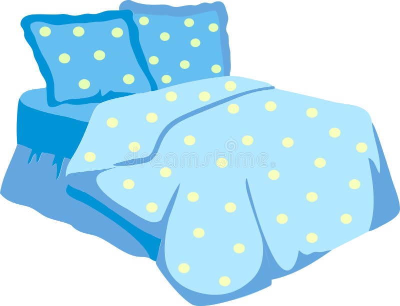 Blanket On Bed Drawing Clipart