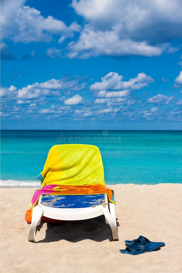 Beach Chair in Cape May Beach NJ Stock Photo - Image of blue, relax ...