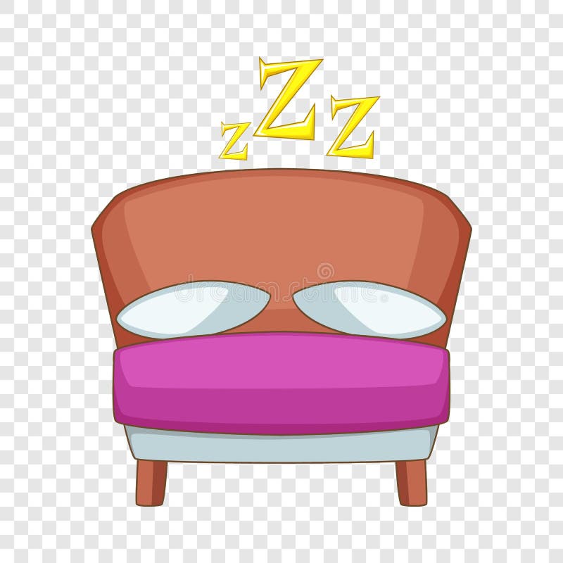 Bed icon, cartoon style stock vector. Illustration of brown - 150325518