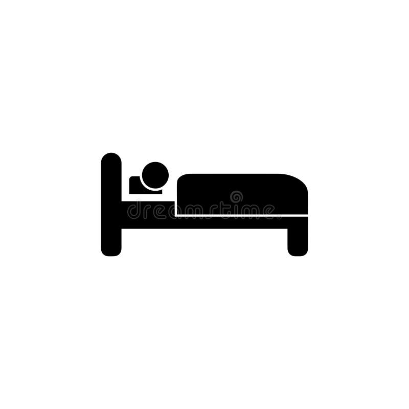 Bed Icon, Furniture Vector Illustration, Flat Design Stock Vector
