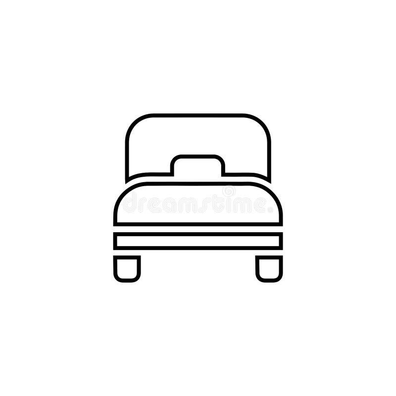 Bed Icon, Furniture Vector Illustration, Flat Design Stock Vector