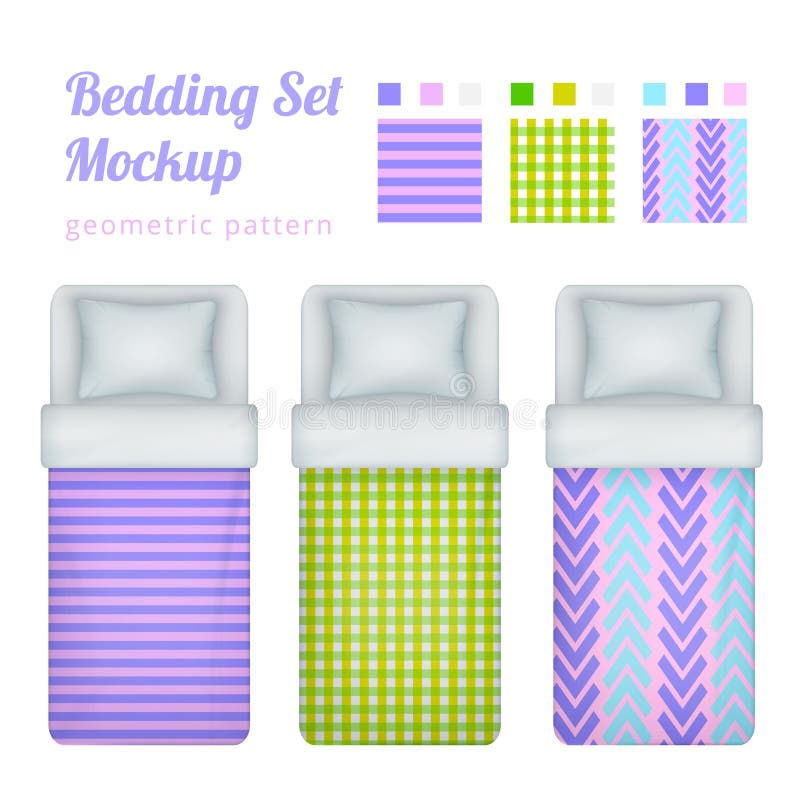 Bed Linen Patterns Collection vector illustration Bed Linen Patterns Collection vector illustration