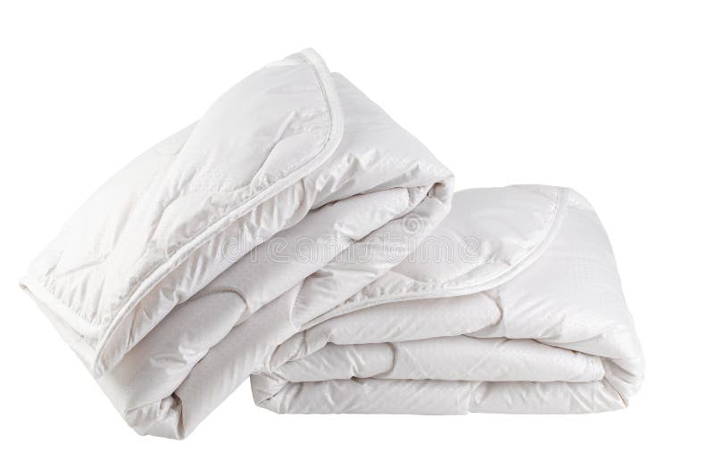 Bed Linen Pillow and Blanket Made of Quilted Fabric with Sewing Stock