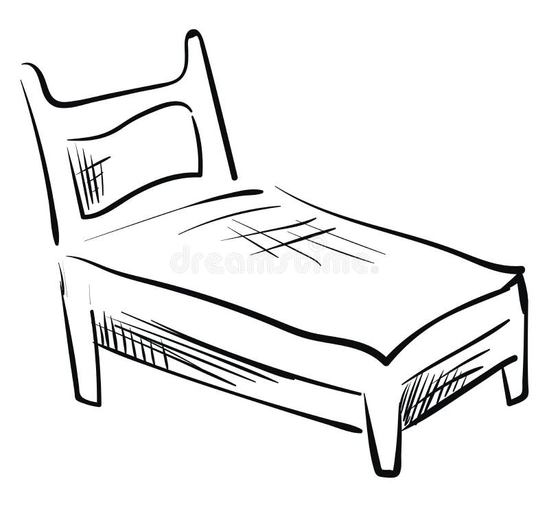 This Is A Rough Sketch Of The Bed Royalty Free SVG Cliparts Vectors And  Stock Illustration Image 117625003